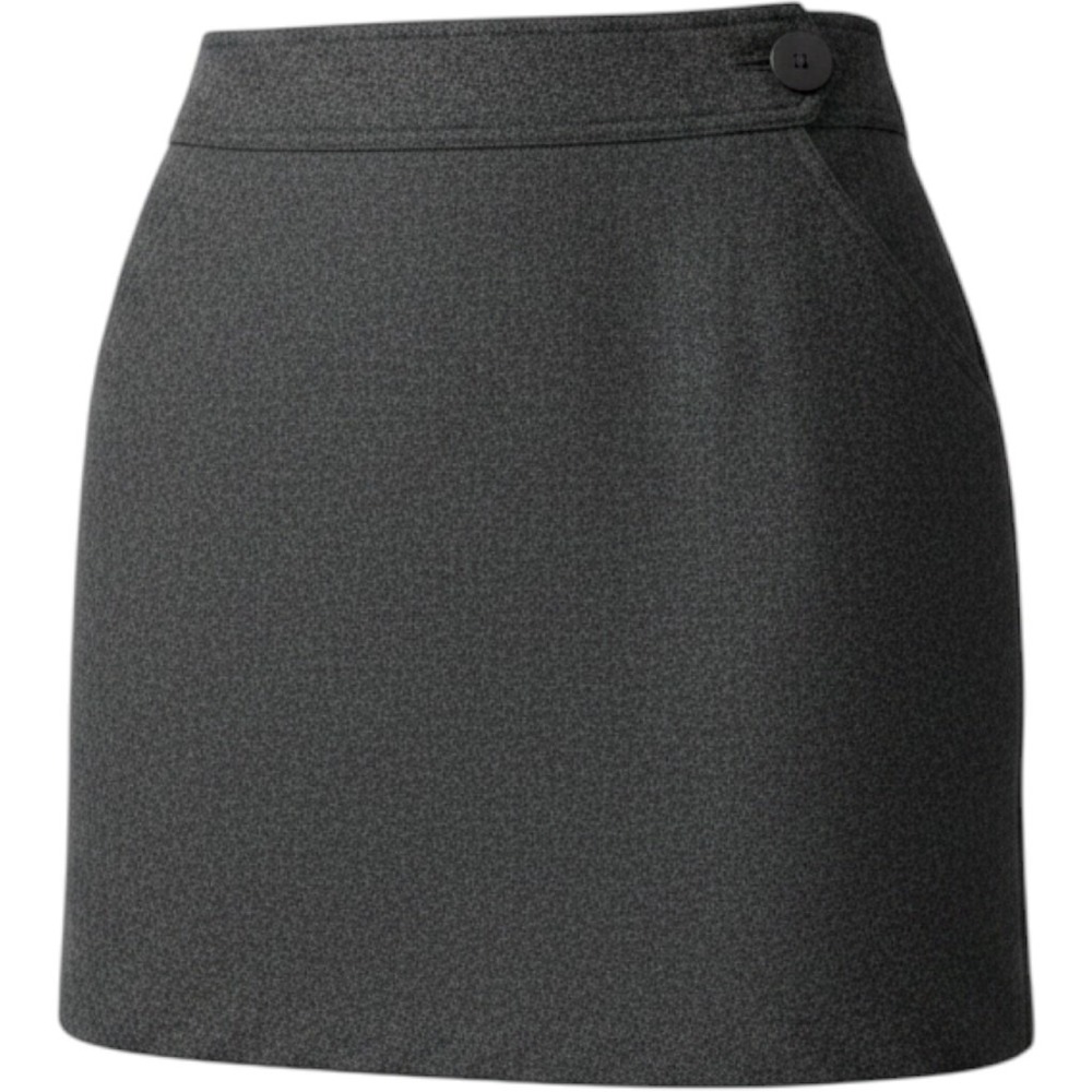 Old Navy Charcoal Gray Wool Blend Mini Skirt Side Button Pockets Size 6